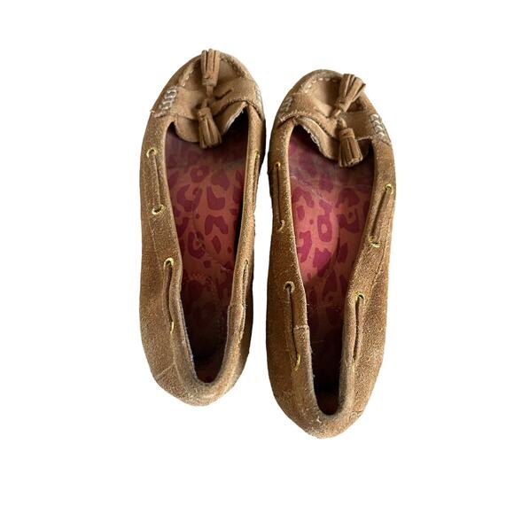 Sperry Top Sider Tan Suede Moccasins Loafers Flats Slip-on Women’s Size 7.5M - Picture 6 of 11